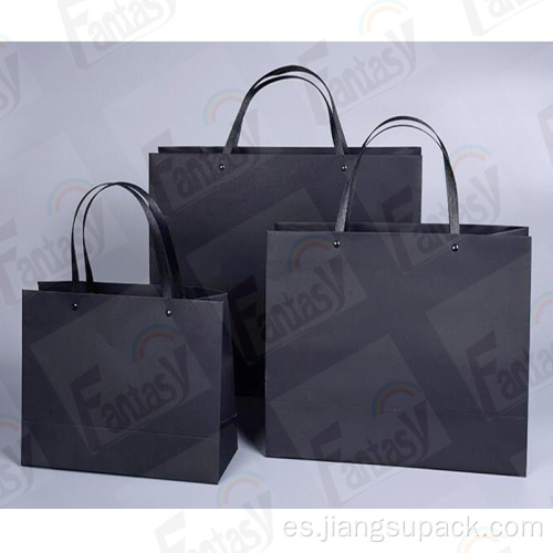 Bolso de joyería de papel kraft Bolso de compras con asa